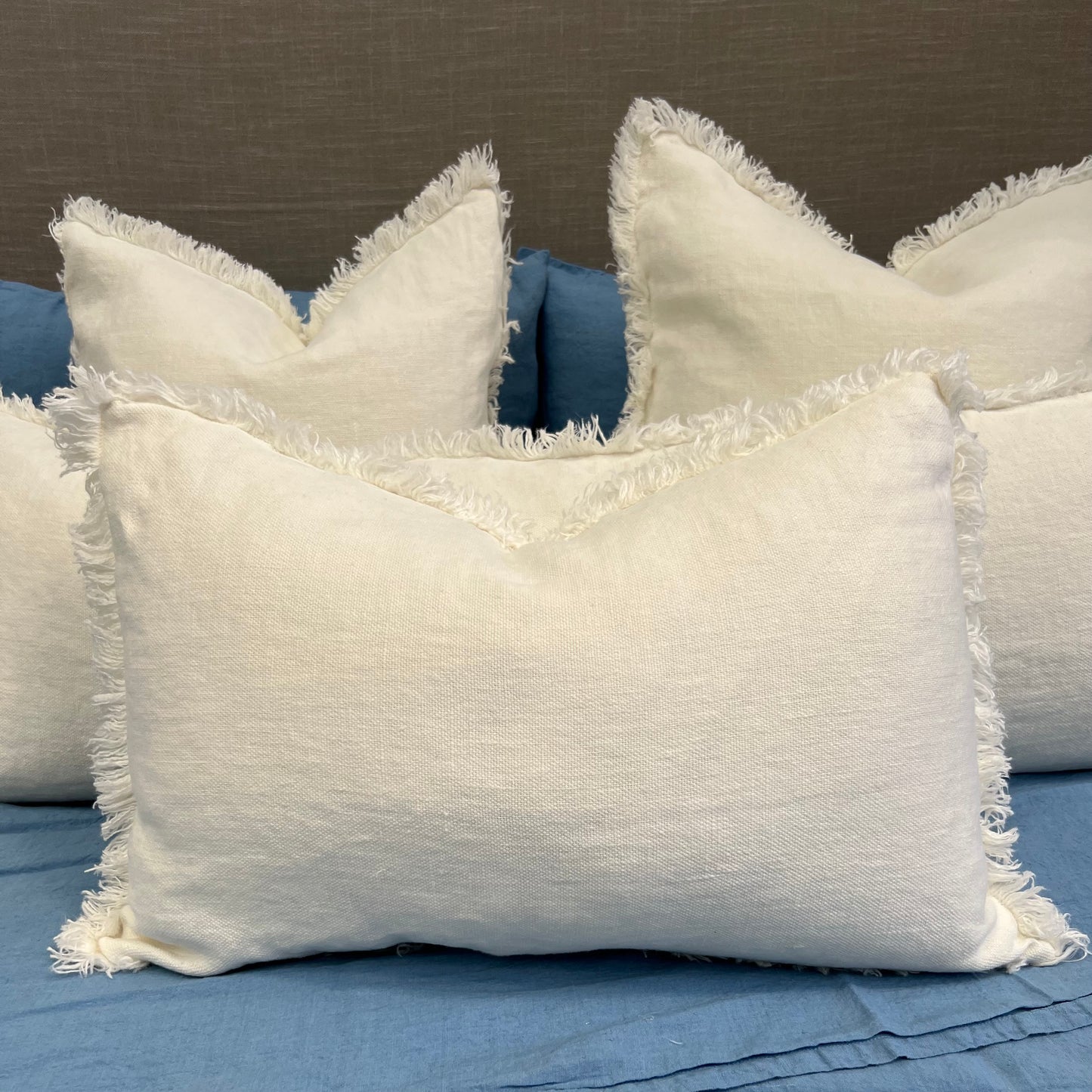 Briar Cushion Cover With Fringe White 40 X 60 Cm