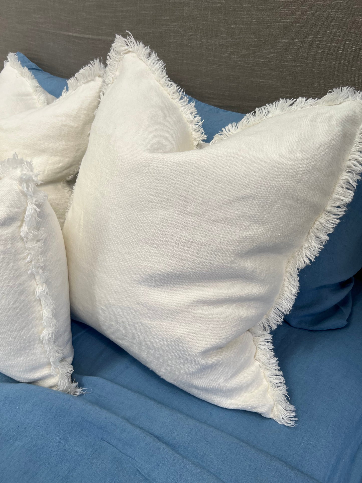 Briar Cushion Cover With Fringe White 60 X 60 Cm
