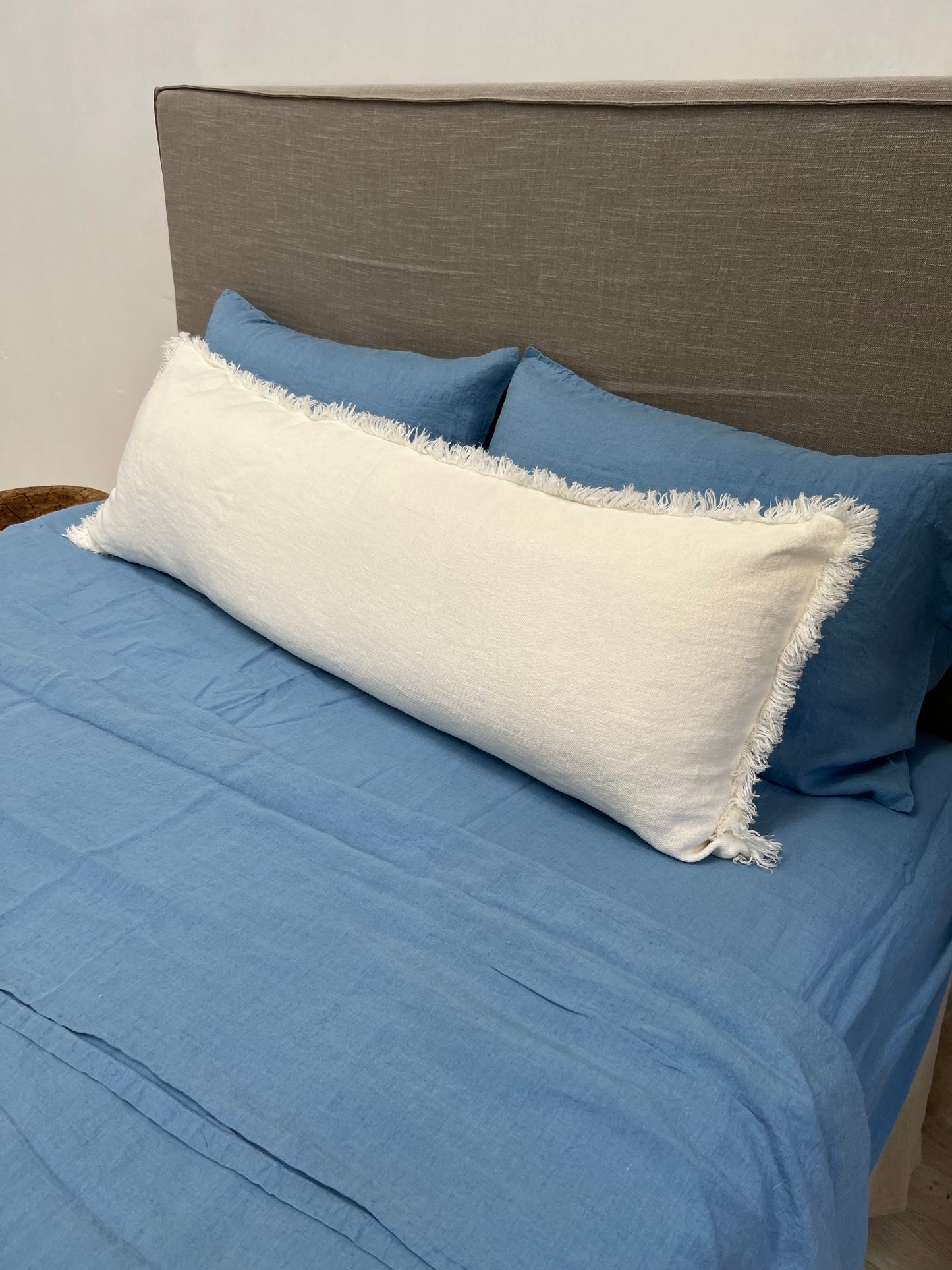 Briar Cushion Cover With Fringe White 40 X 120 Cm