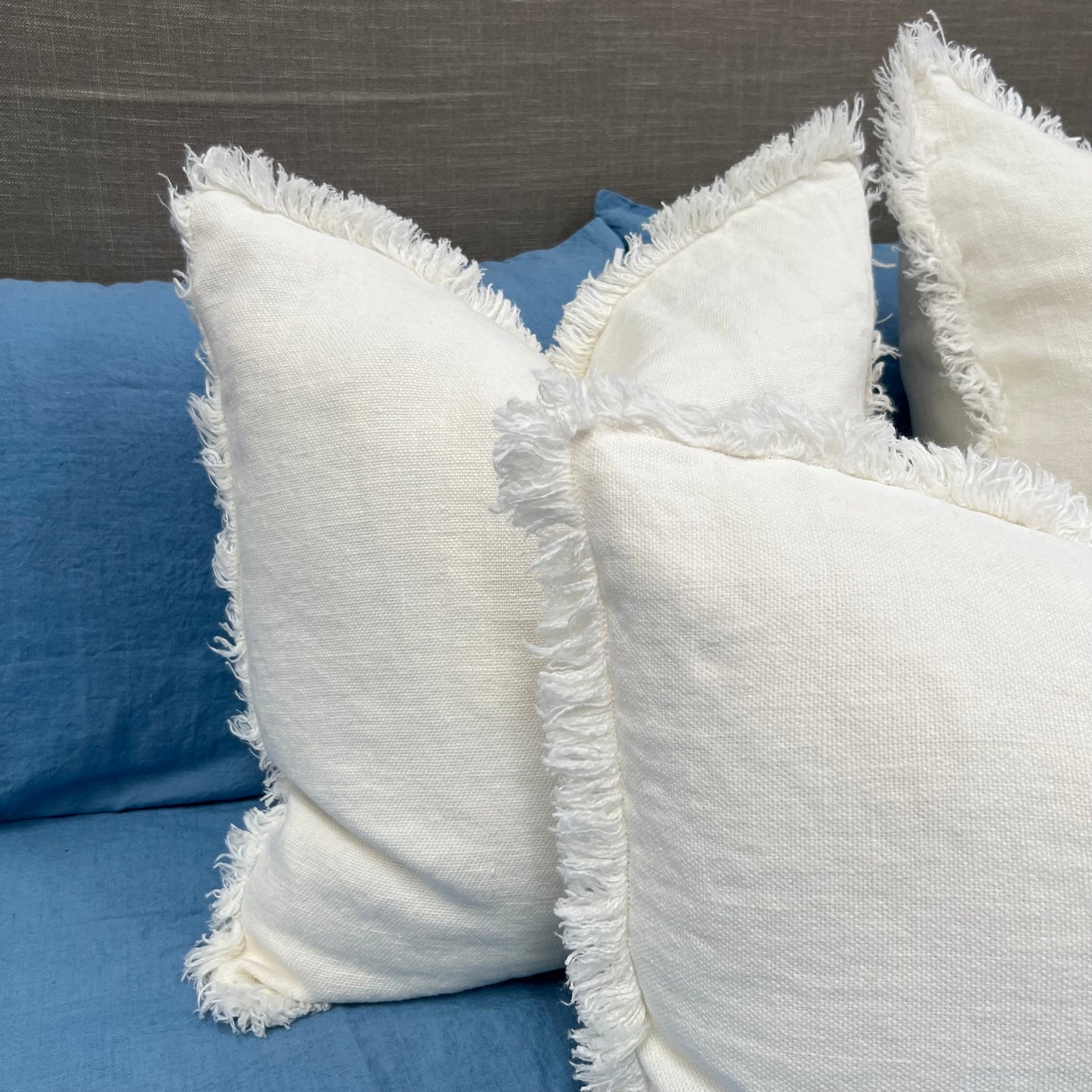 Briar Cushion Cover With Fringe White 50 X 50 Cm