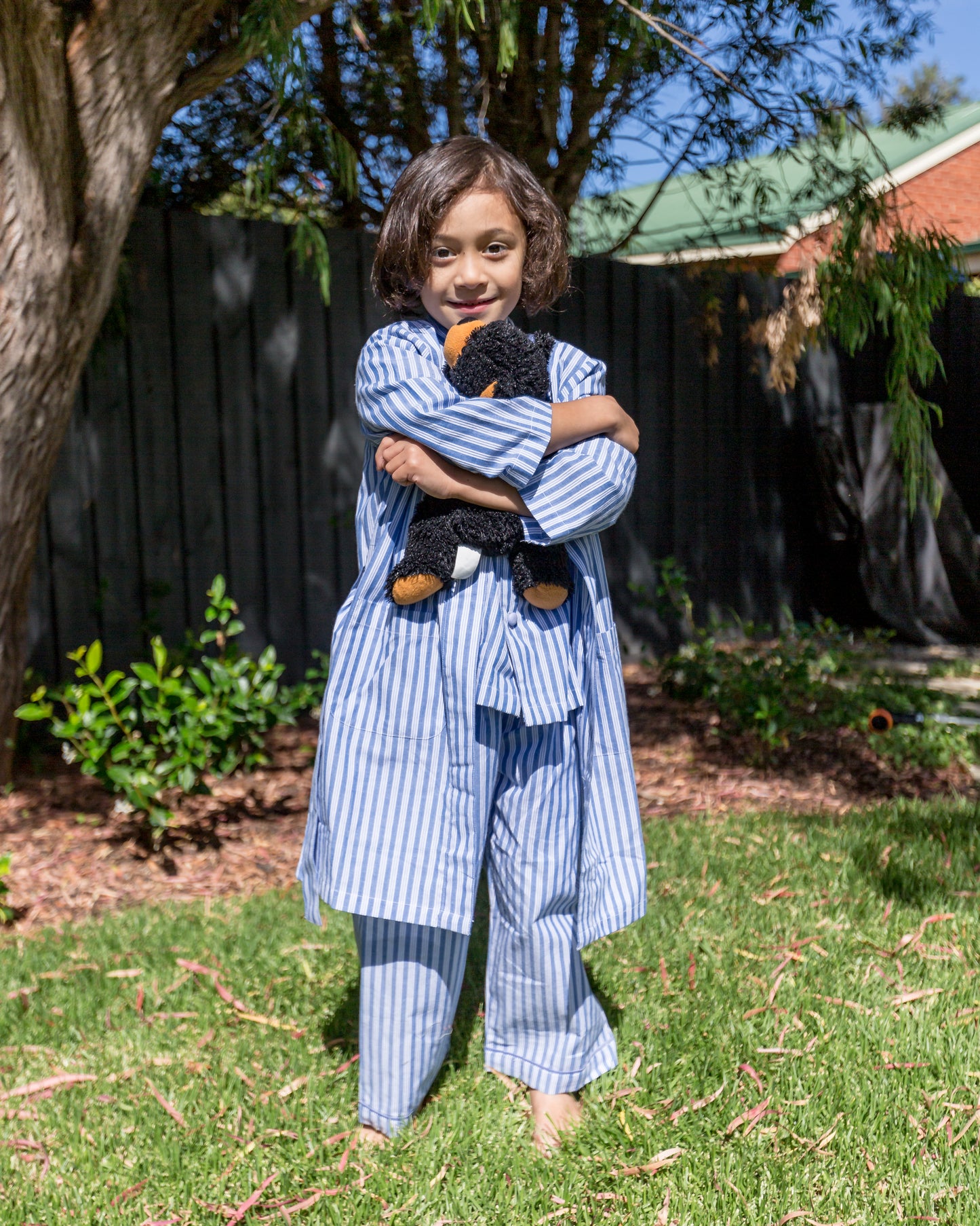 Blue Stripe Child Dressing Gown/Kimono