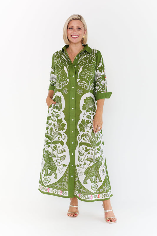 LOTUS OLIVE DRESS