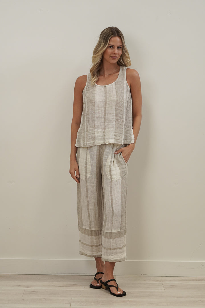 Tami Pants Natural Stripey