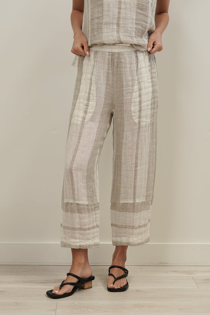 Tami Pants Natural Stripey