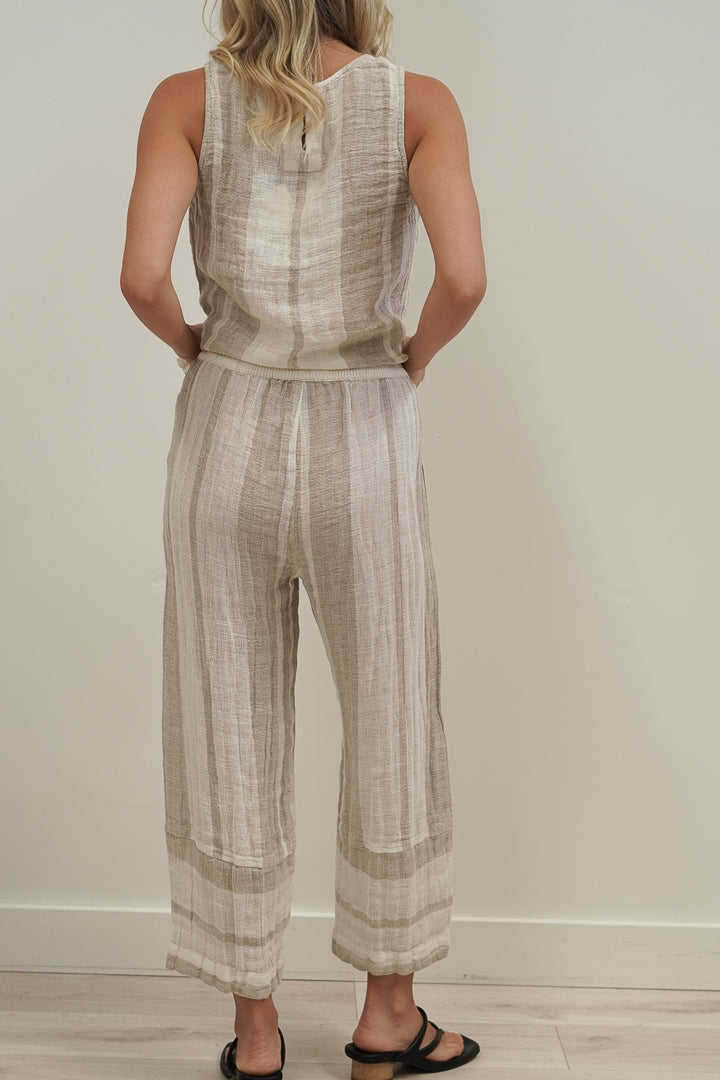 Tami Pants Natural Stripey