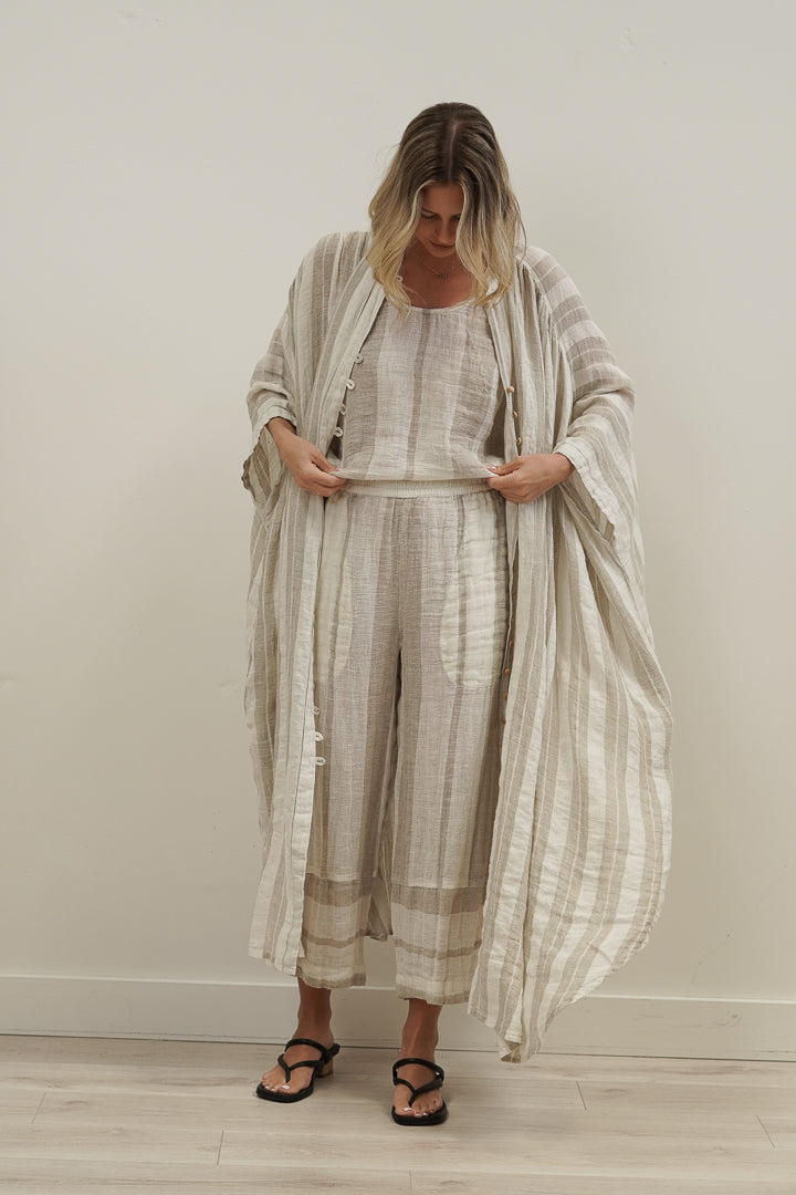 Tami Pants Natural Stripey