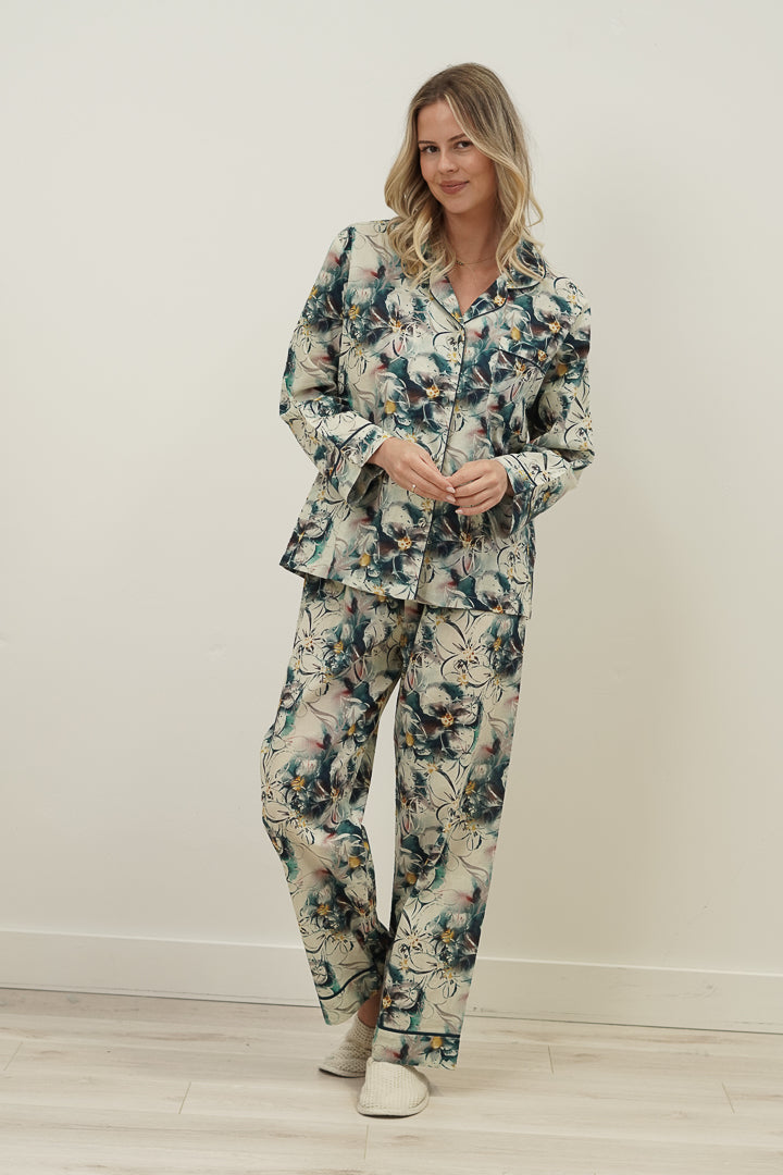 Coastal Botanica Blue Long Pj Set