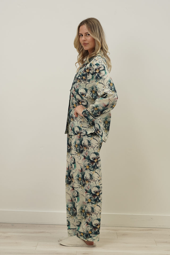Coastal Botanica Blue Long Pj Set