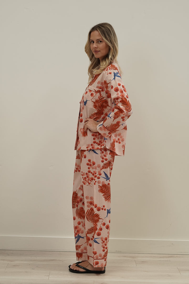 Bloom & Flight Blush Pink Long Pj Set