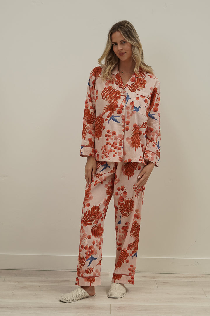Bloom & Flight Blush Pink Long Pj Set