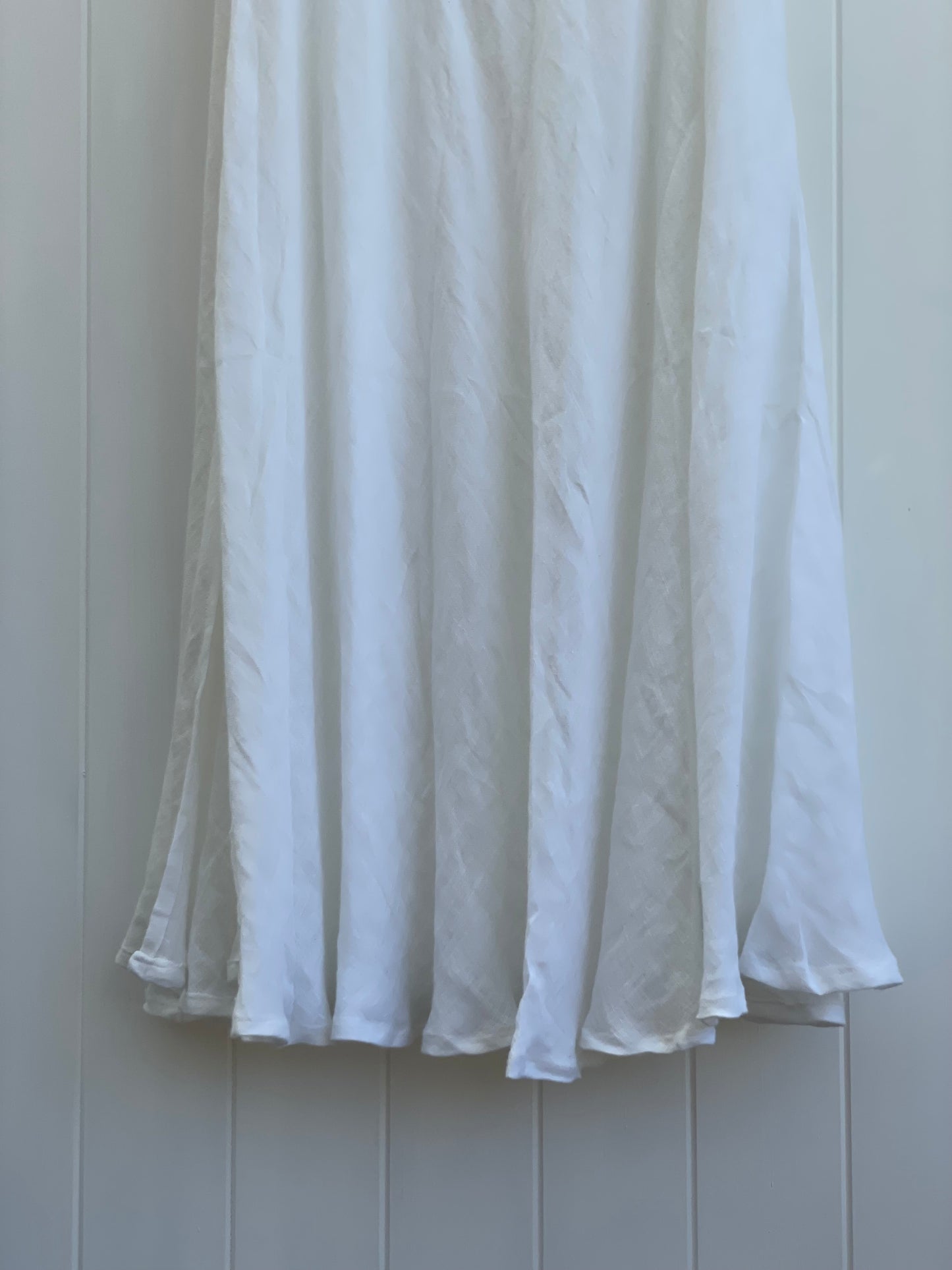 Gauze Linen Skirt - In White