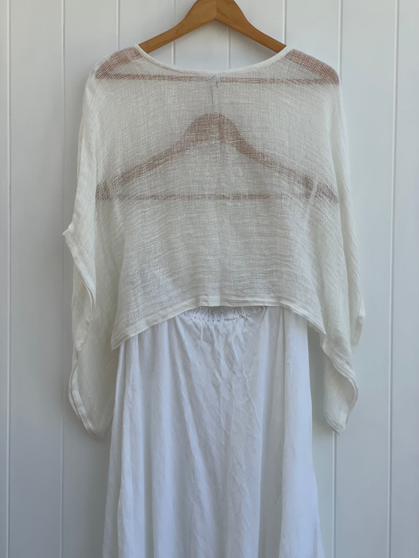 Gauze Linen Skirt - In White