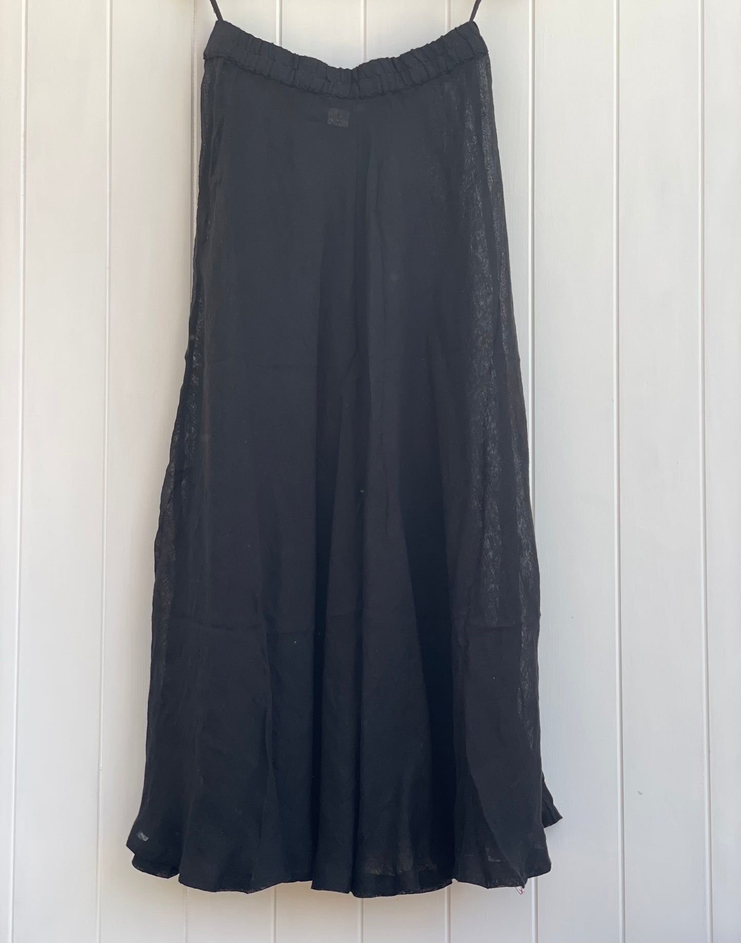 Gauze Linen Skirt - In Black