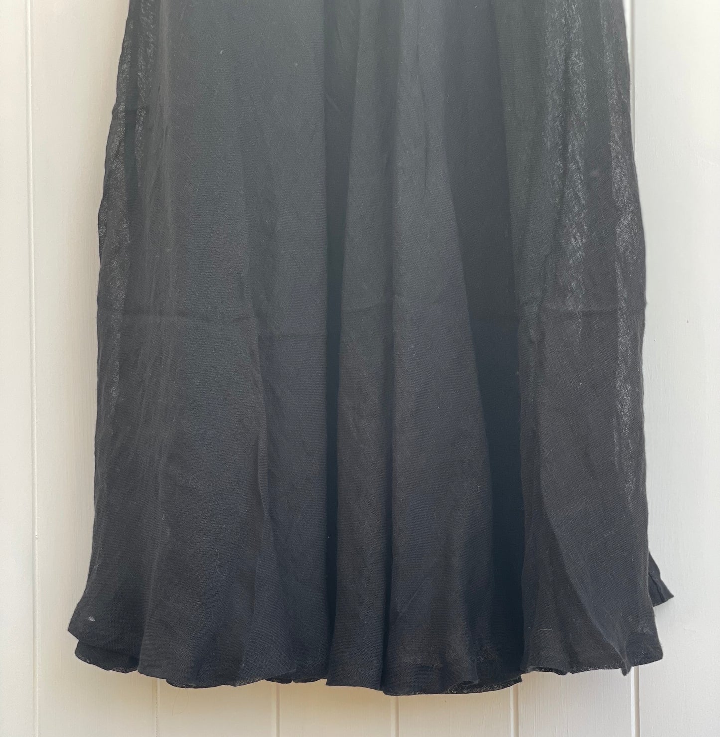 Gauze Linen Skirt - In Black