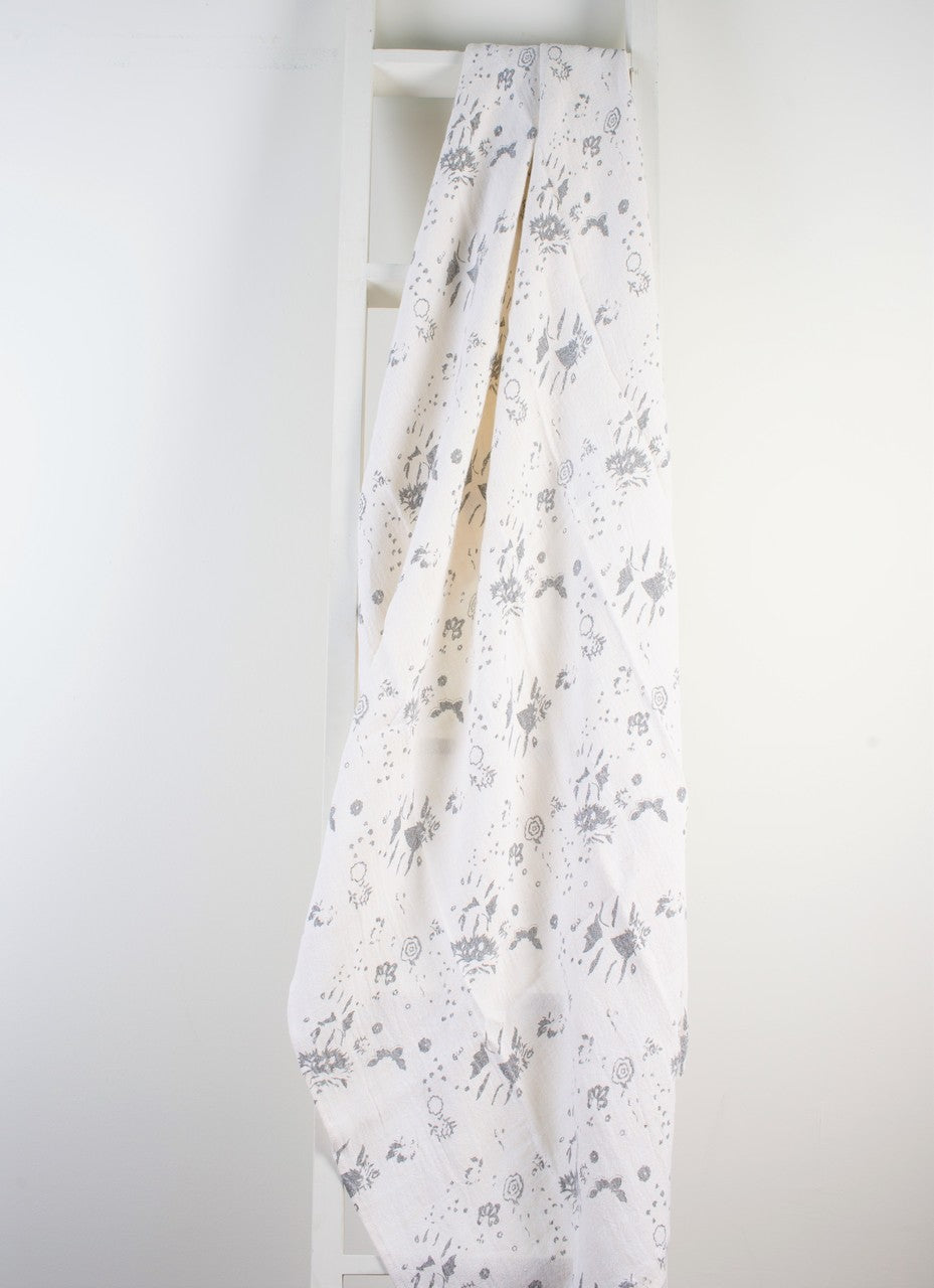 Scritto Pigment Printed Linen Throw
