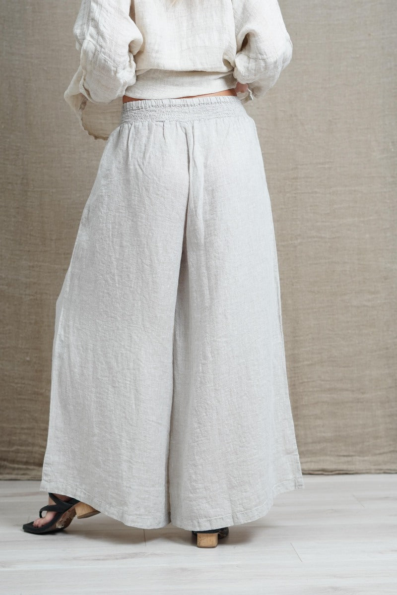 Mia Linen Pants Chambray Oat