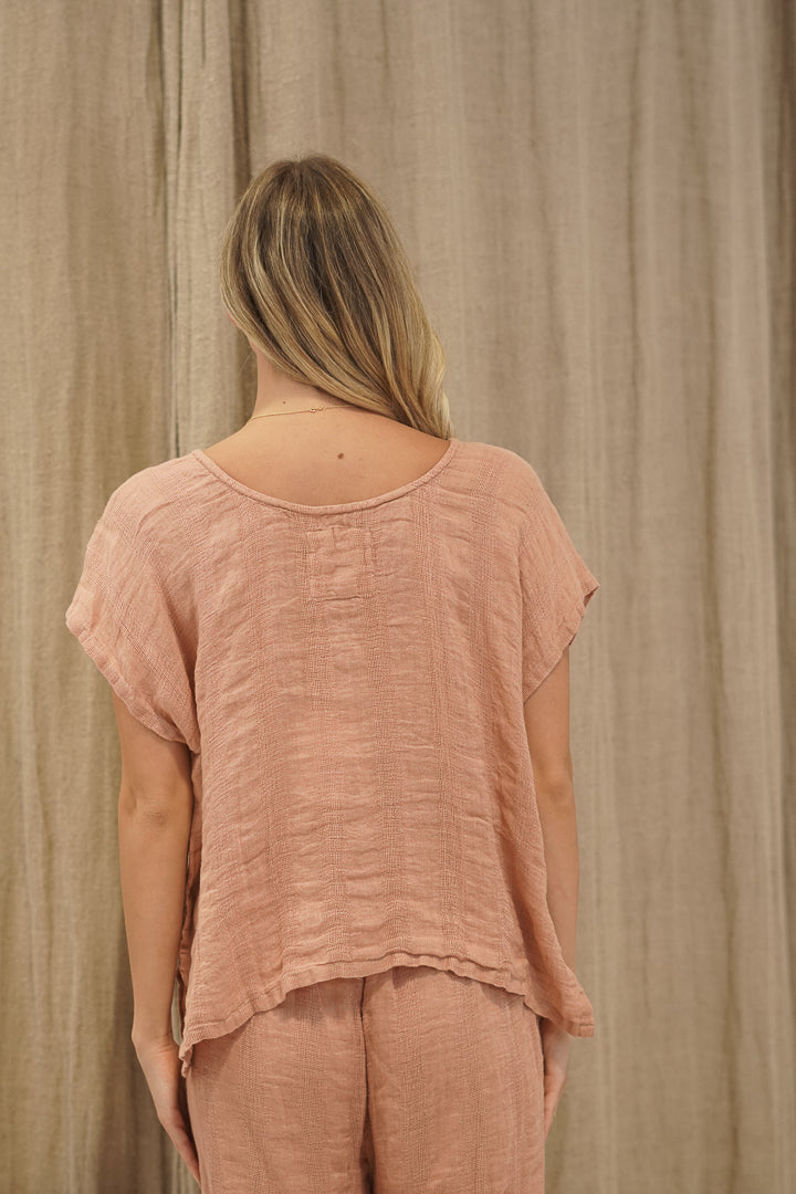 Milia Box Top Cameo Brown Check/Combo