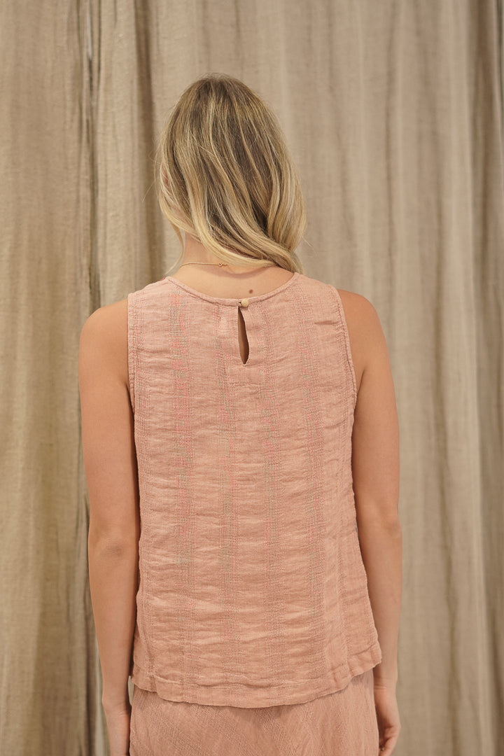Mirabella Sleeveless Top Cameo Brown Check/Combo