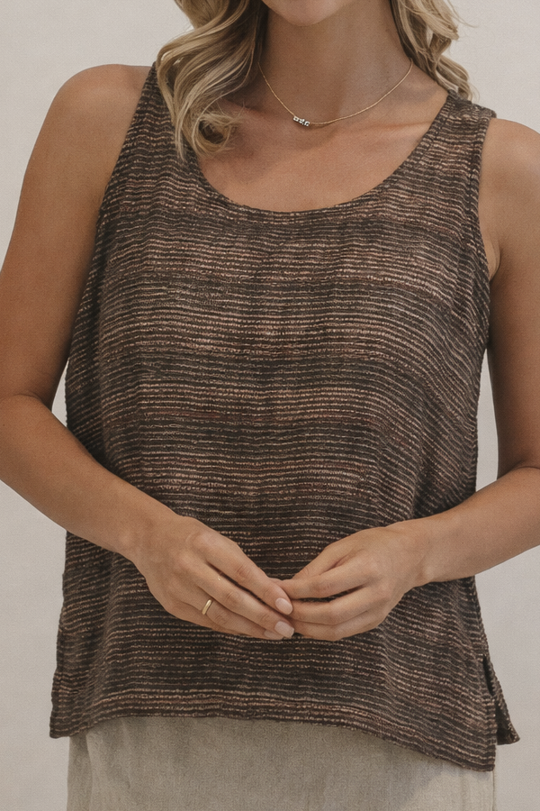 Mirabella Sleeveless Top Toasted Earth Combo
