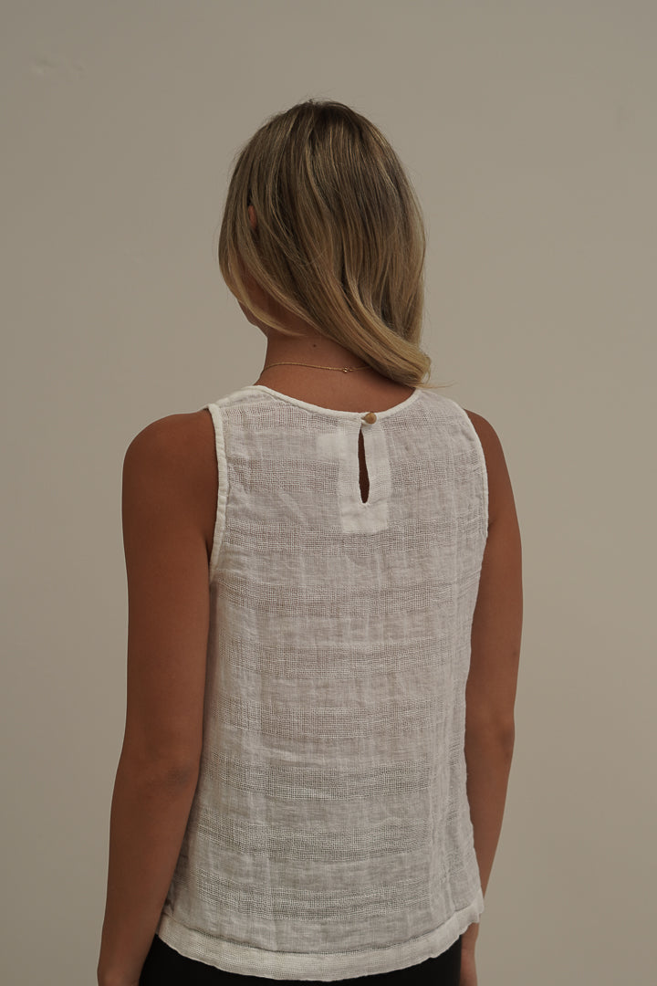 Mirabella Sleeveless Top White Combo