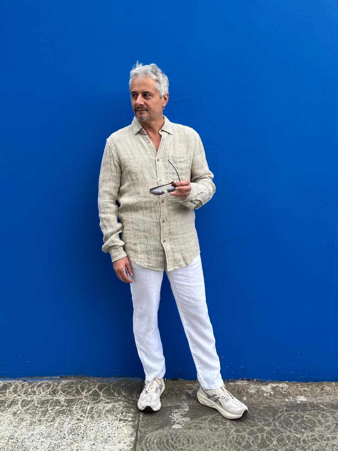 Mark Long Sleeve Shirt Bone