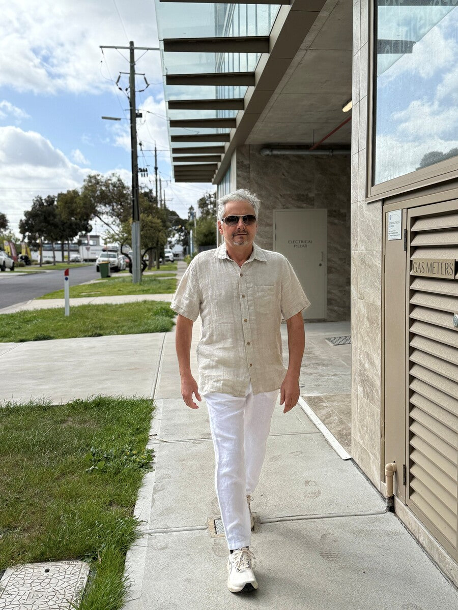 Mark Linen Pants White