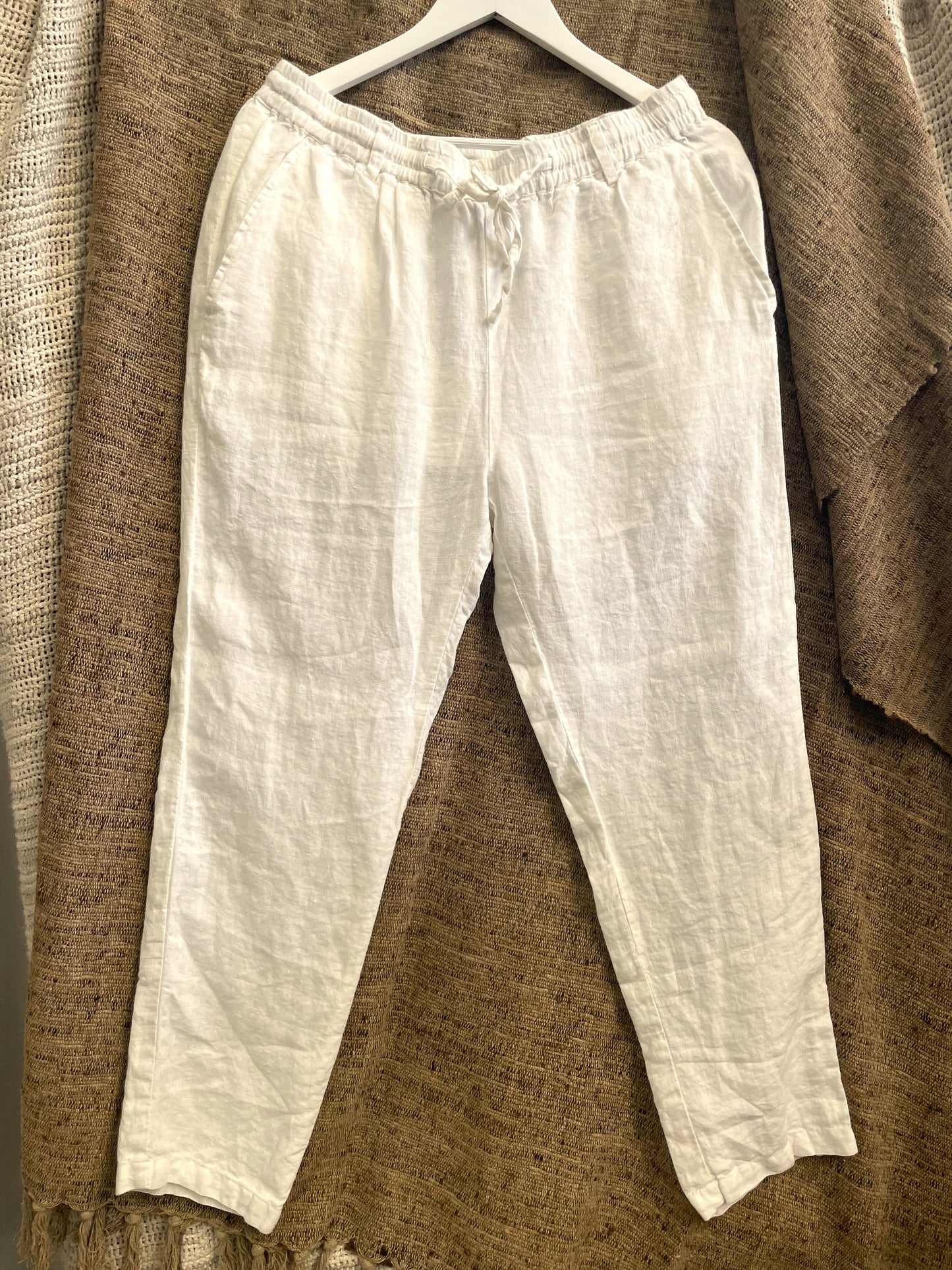 Mark Linen Pants White