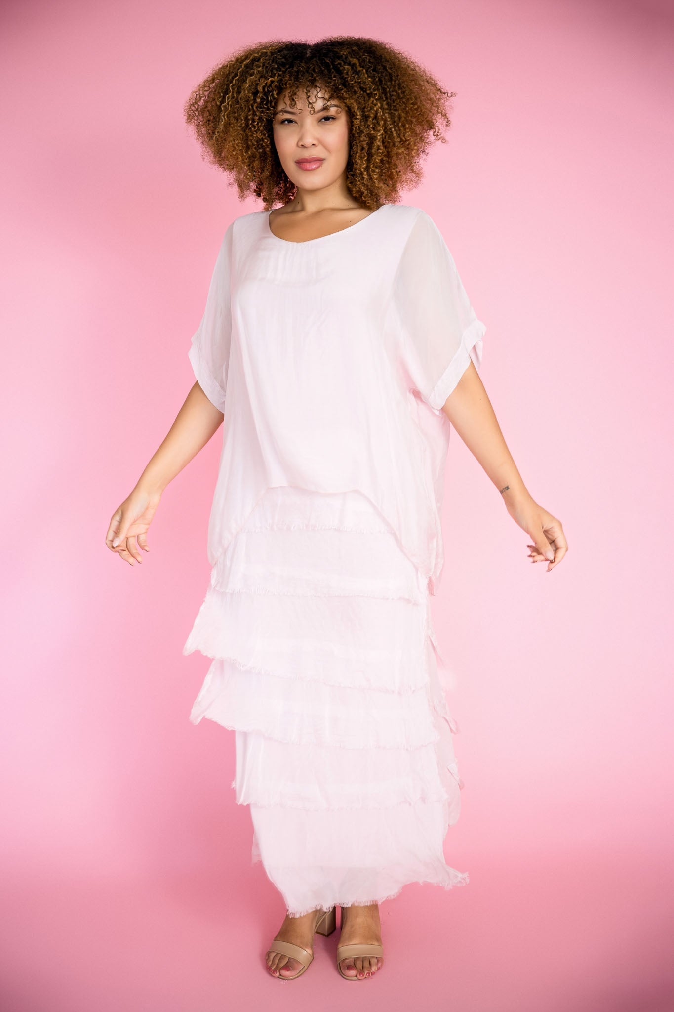Maree Silk Dress | Soft Pink