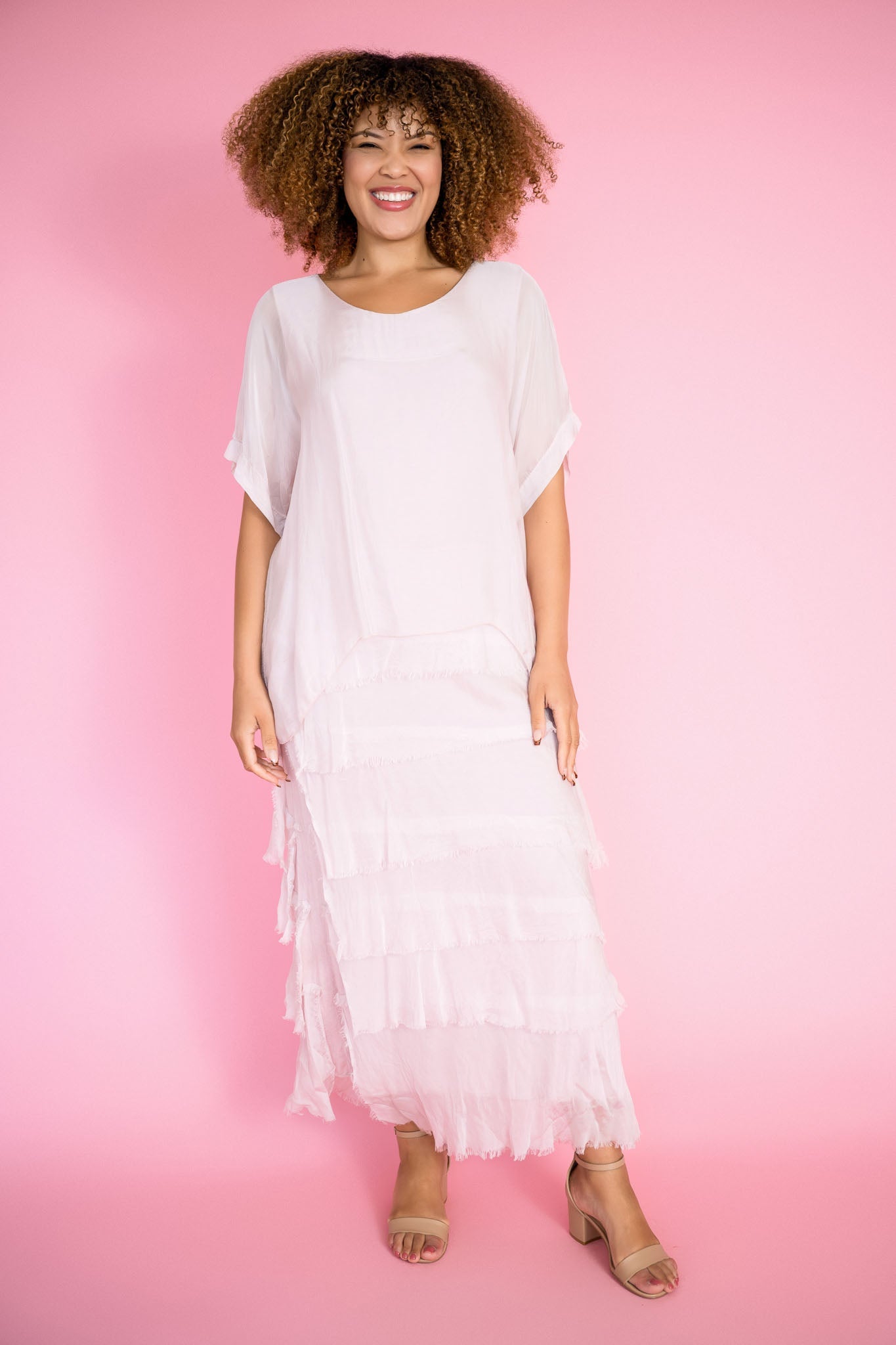 Maree Silk Dress | Soft Pink