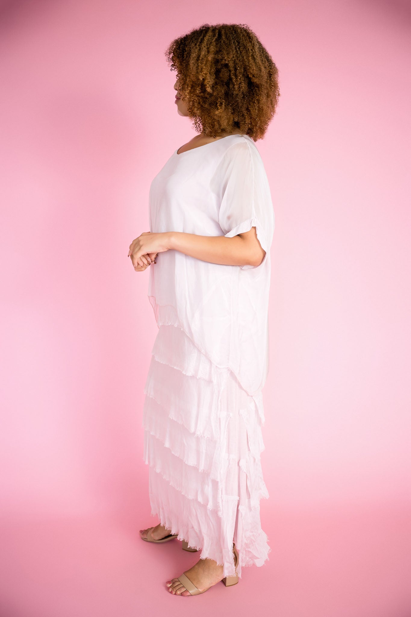 Maree Silk Dress | Soft Pink