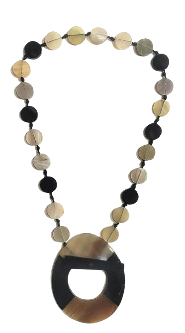 Shell-Like Beaded Necklace NK-31303-A
