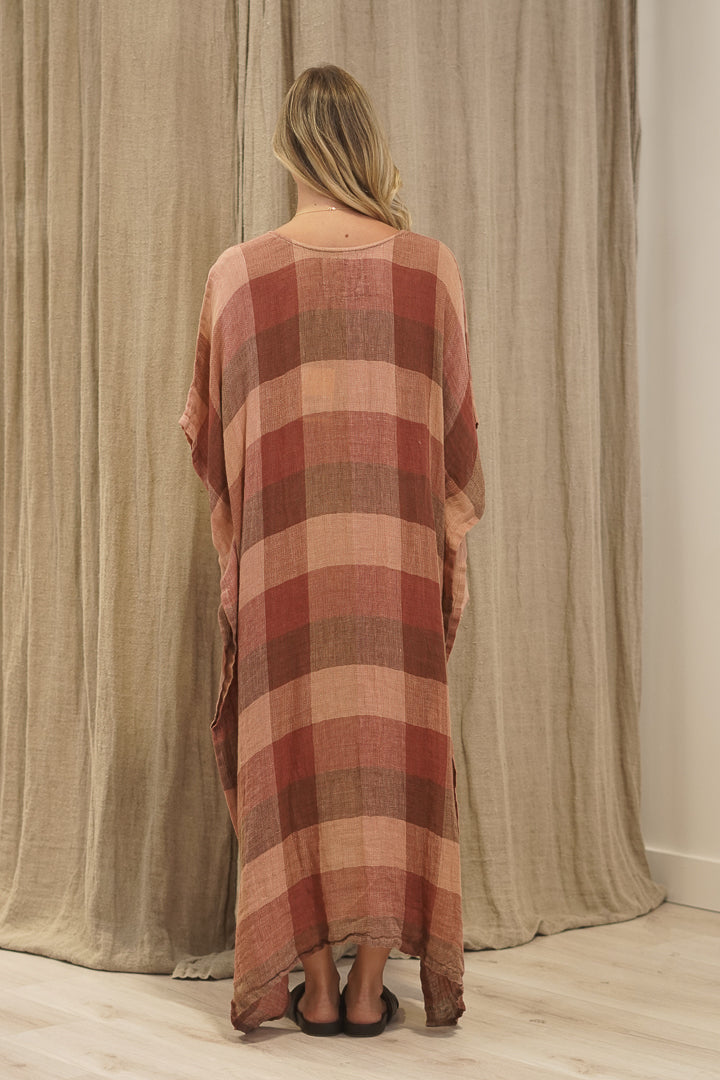 Erika Oversized Kaftan Cameo Brown Combo
