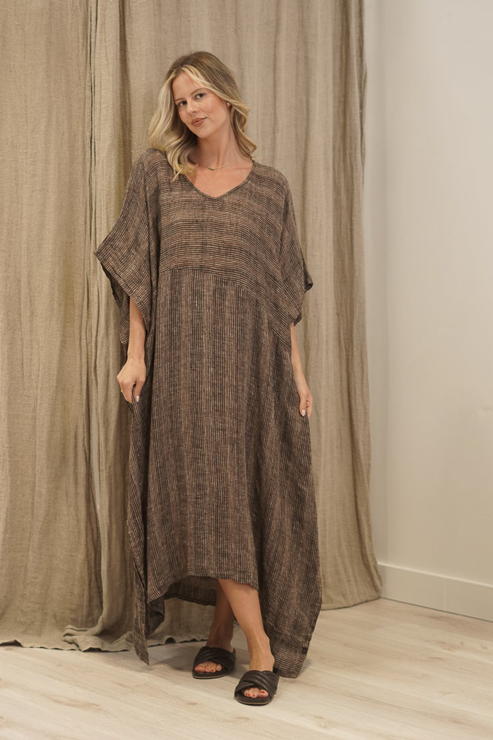 Erika Oversized Kaftan Toasted Earth Combo