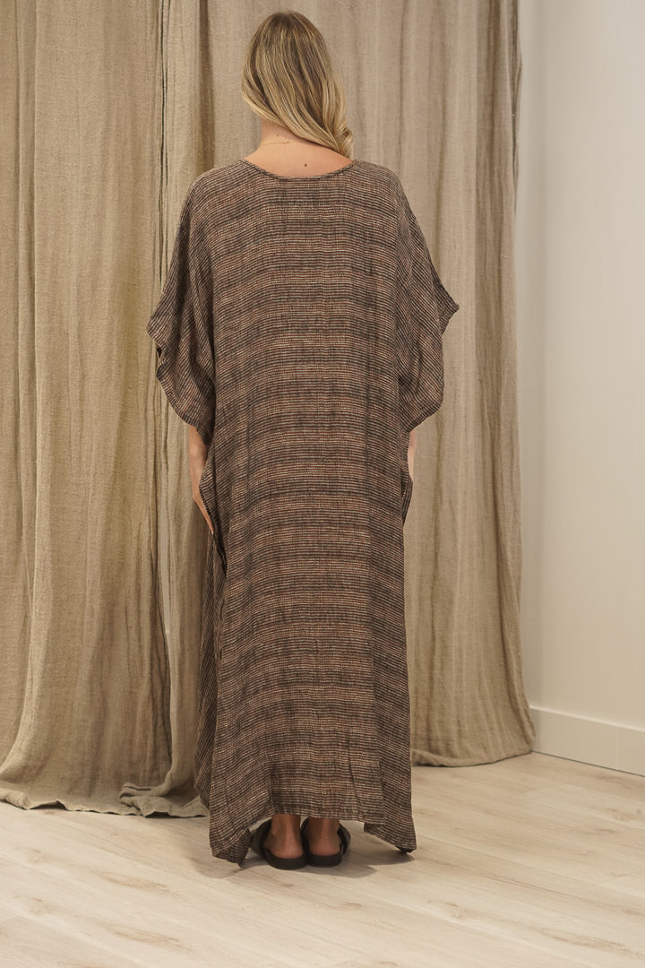 Erika Oversized Kaftan Toasted Earth Combo