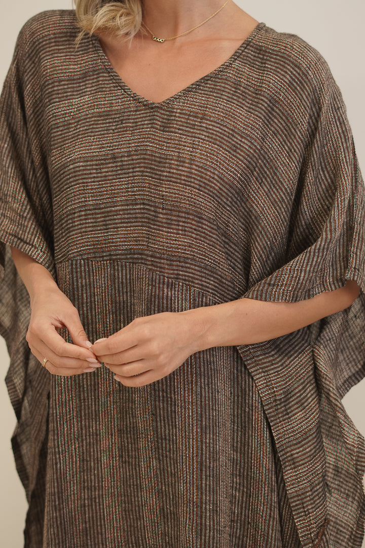 Erika Oversized Kaftan Toasted Earth Combo