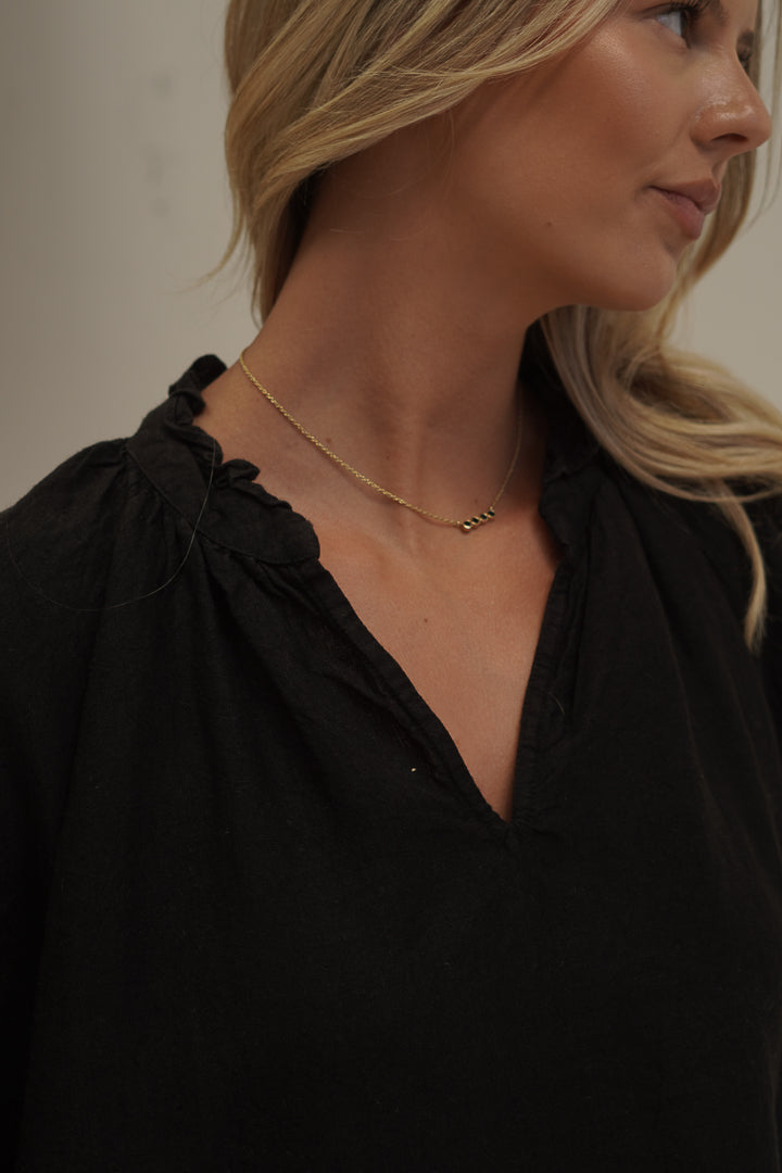 Orabella V-Neck Dress Black (With Pockets!)