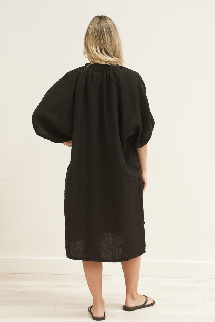 Orabella V-Neck Dress Black (With Pockets!)