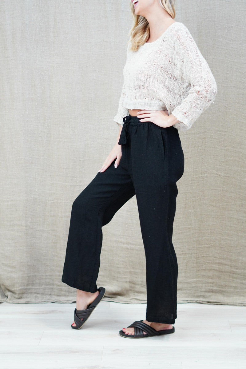 Erika Straight Leg Pants Black