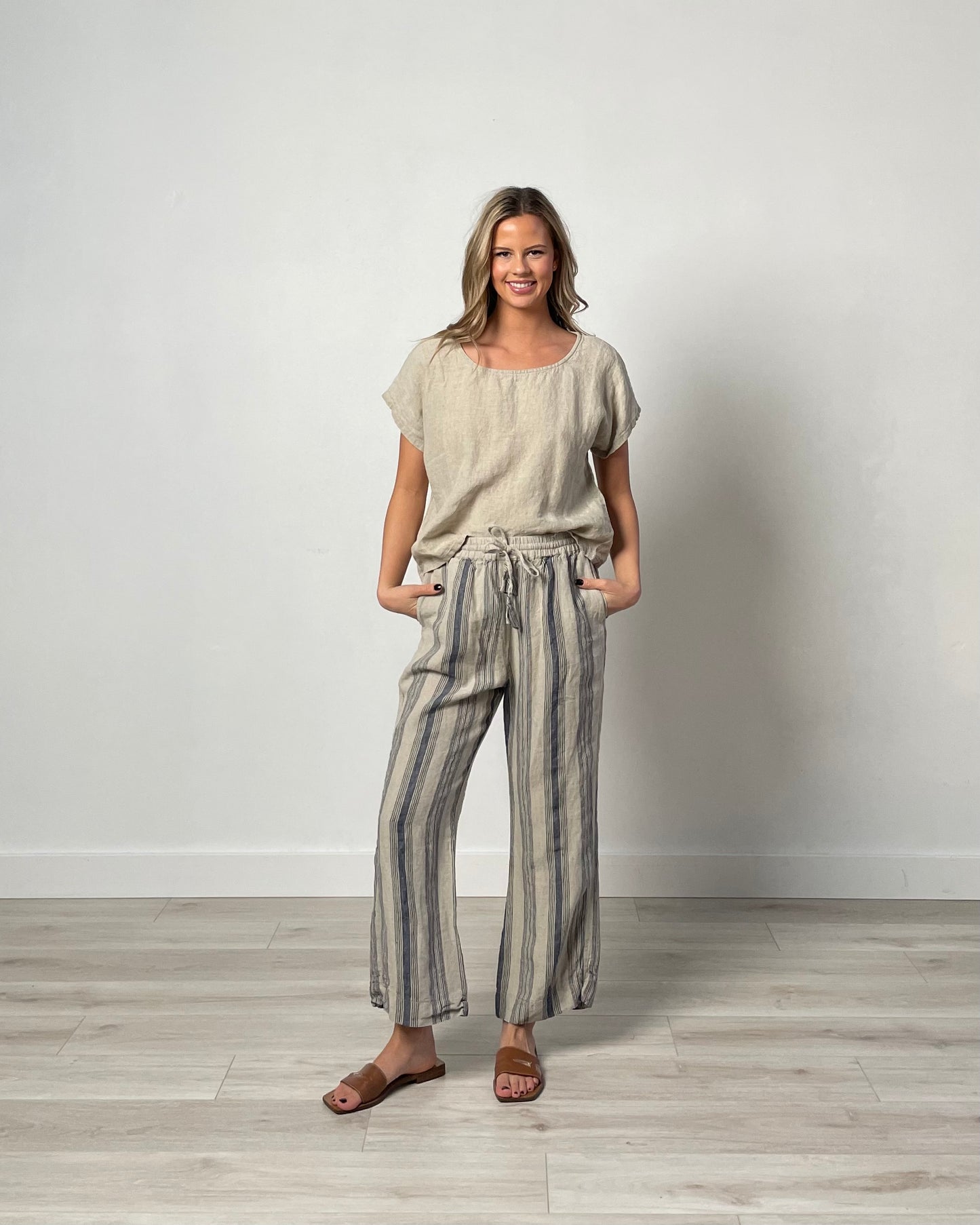 Erika Pants - Blue Horizon Stripe