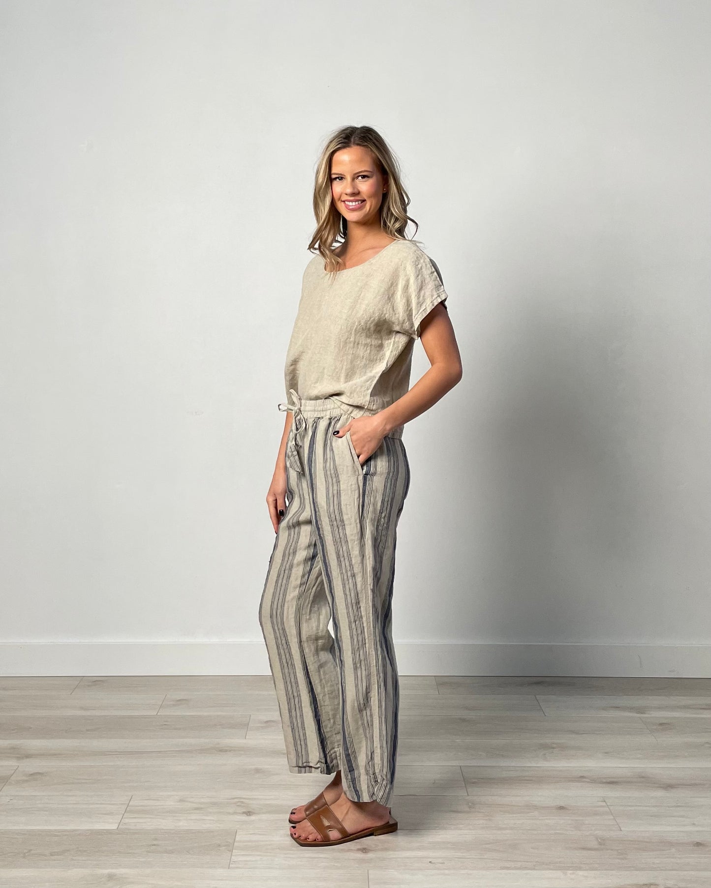 Erika Pants - Blue Horizon Stripe