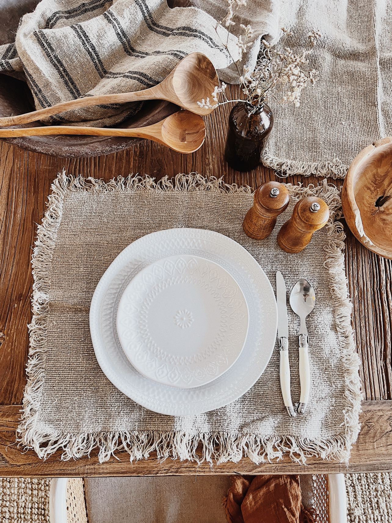 Table Place Mat Alder Handloomed/Rustic Linen