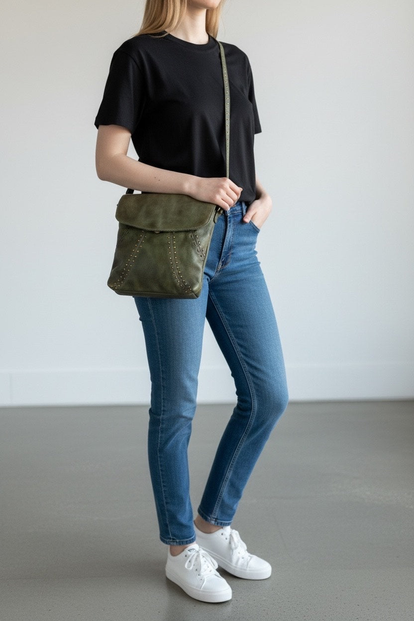 Fina Zip Round Hobo Bag