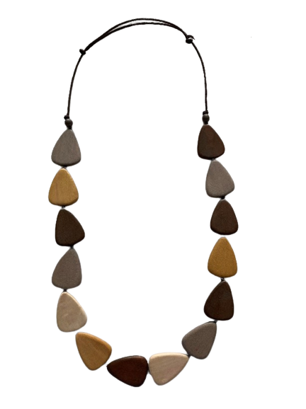 Wooden Beaded Earthy Necklace N6-6331MHL