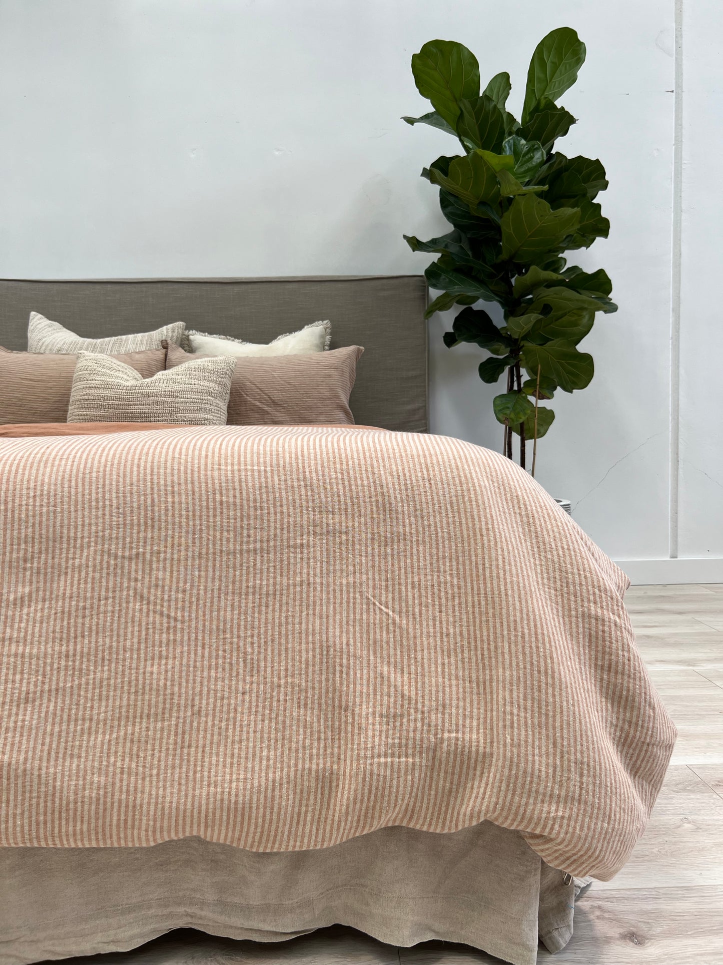 Noemi Reversible Quilt Cover Sandstone Stripe