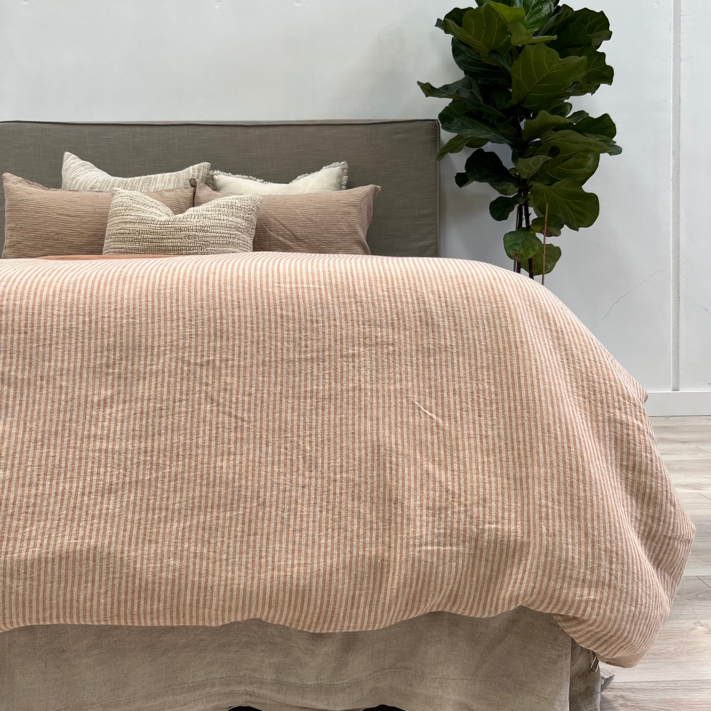 Noemi Reversible Quilt Cover Sandstone Stripe