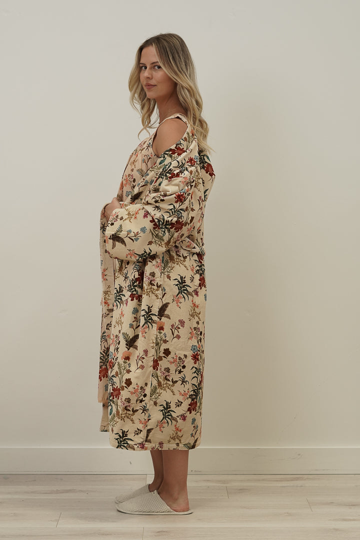 Wildflower Field Velvet Robe