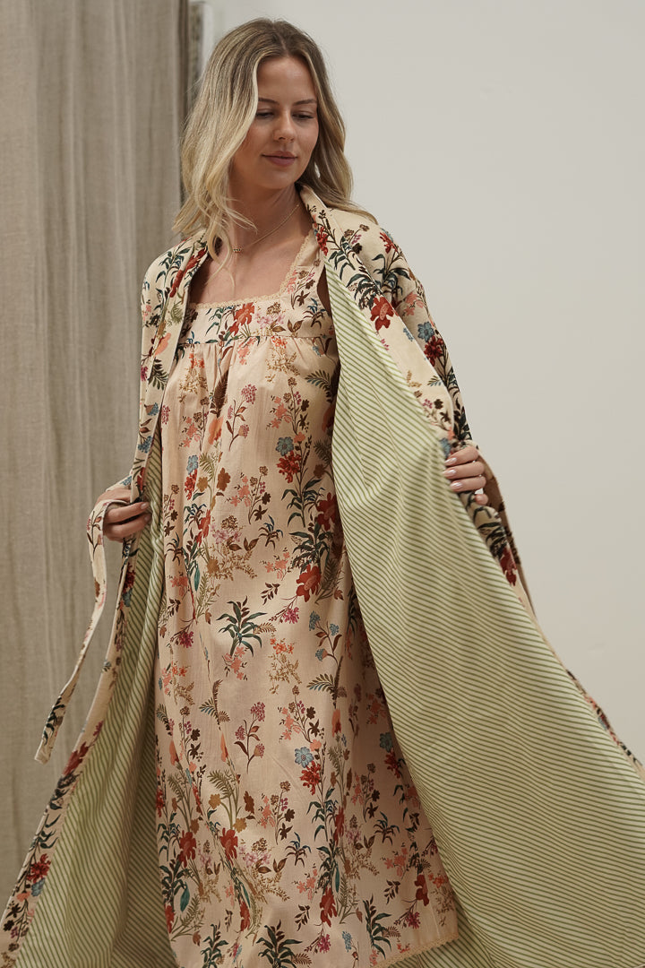 Wildflower Field Velvet Robe