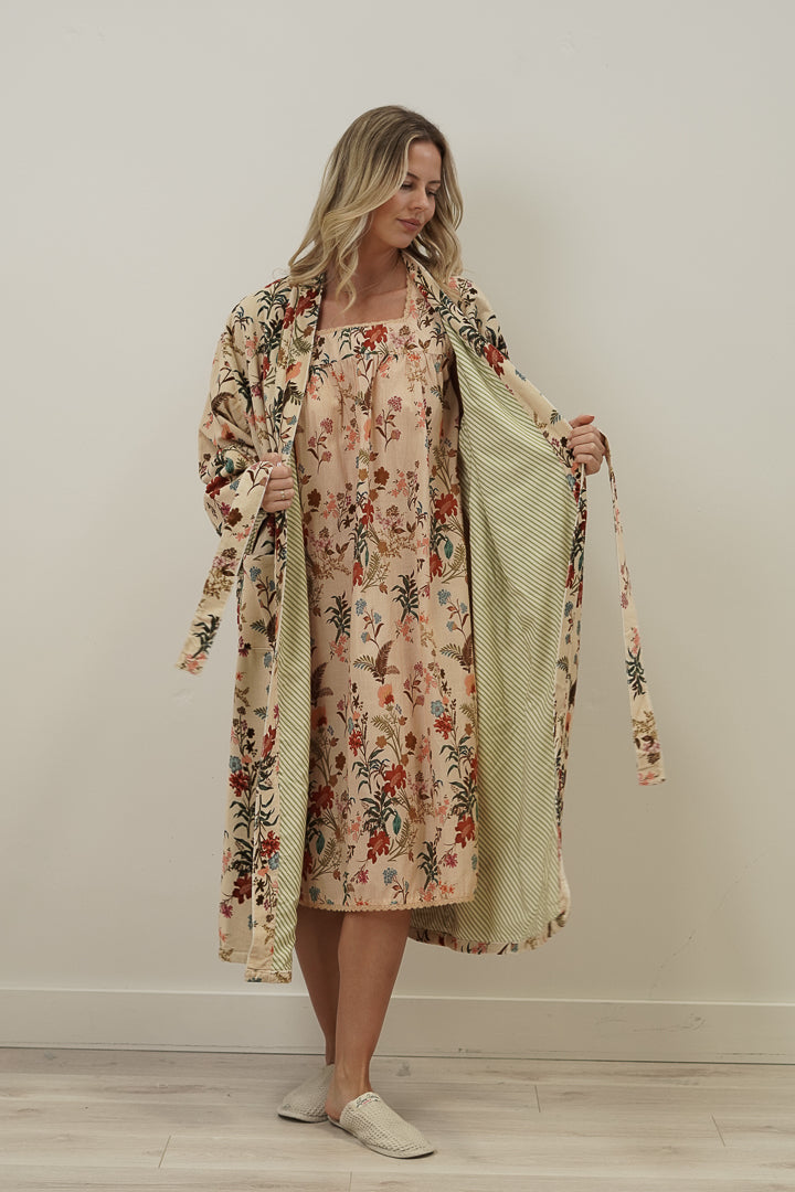 Wildflower Field Velvet Robe