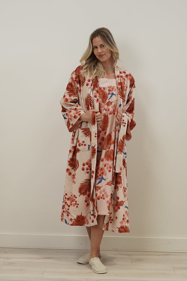 Bloom & Flight Blush Pink Velvet Robe