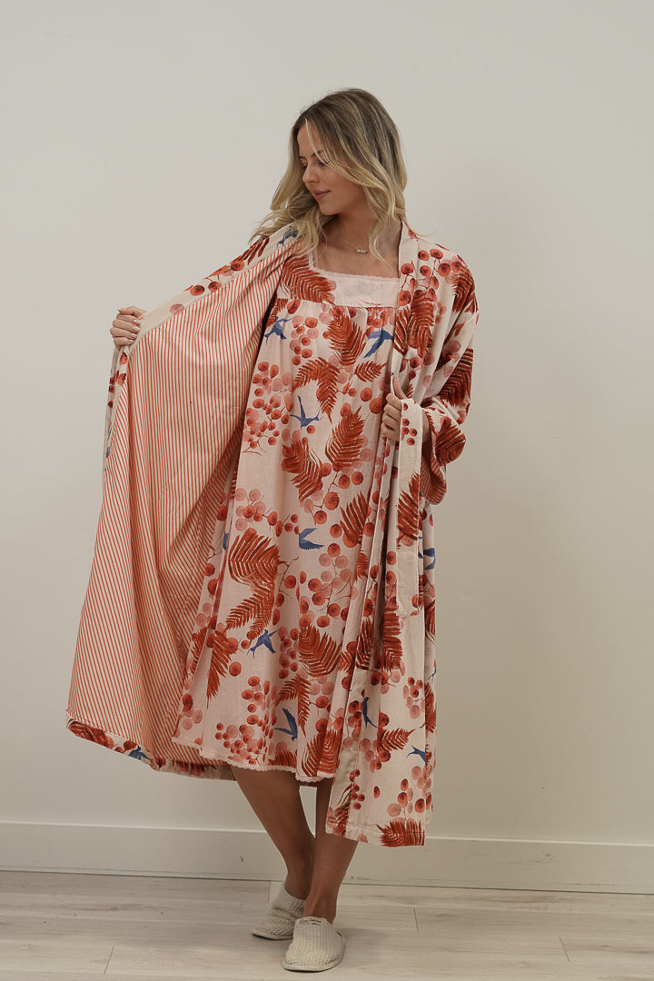 Bloom & Flight Blush Pink Velvet Robe